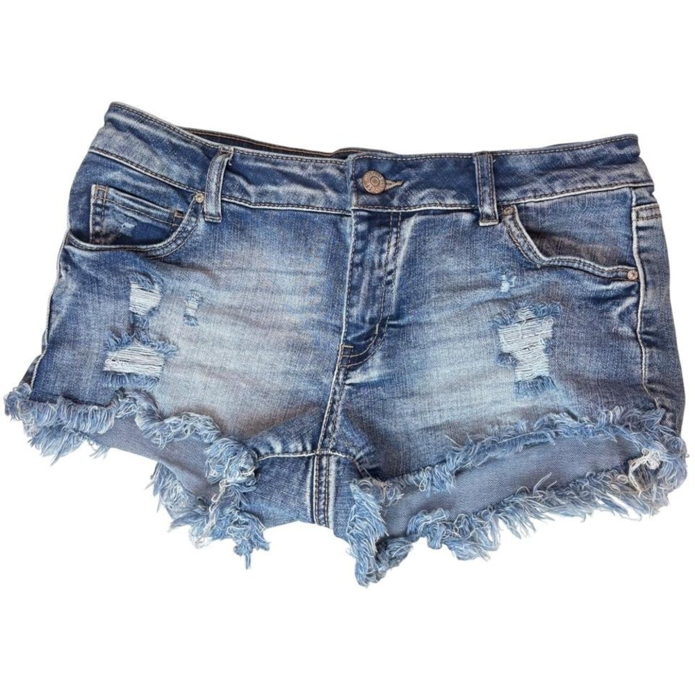 Distressed Denim Cut Offs Shorts